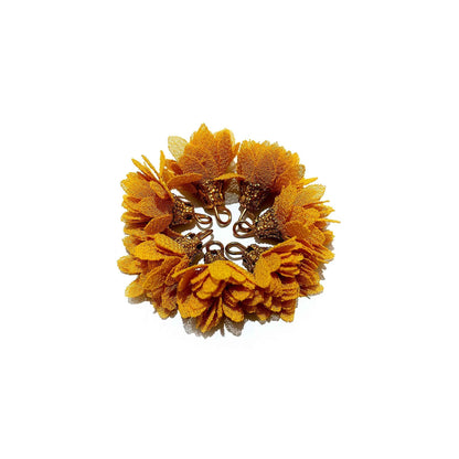Indian Petals Small Handmade multi purpose DIY Craft, Jewelry, Fabric Fringe Tassel - Design 843