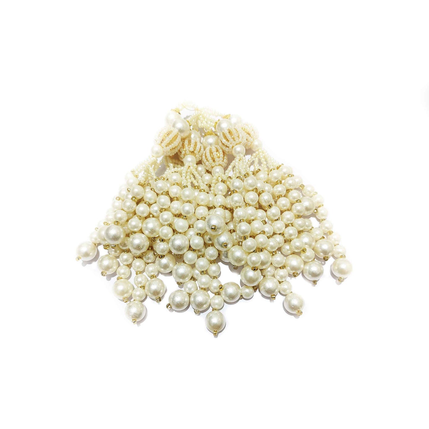 Indian Petals Big Handmade Beaded Thread Craft, Jewelry Fringe Tassel - Design 844
