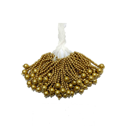 Indian Petals Handmade Gold Beaded Thread Craft, Jewelry Fringe Tassel - Design 854