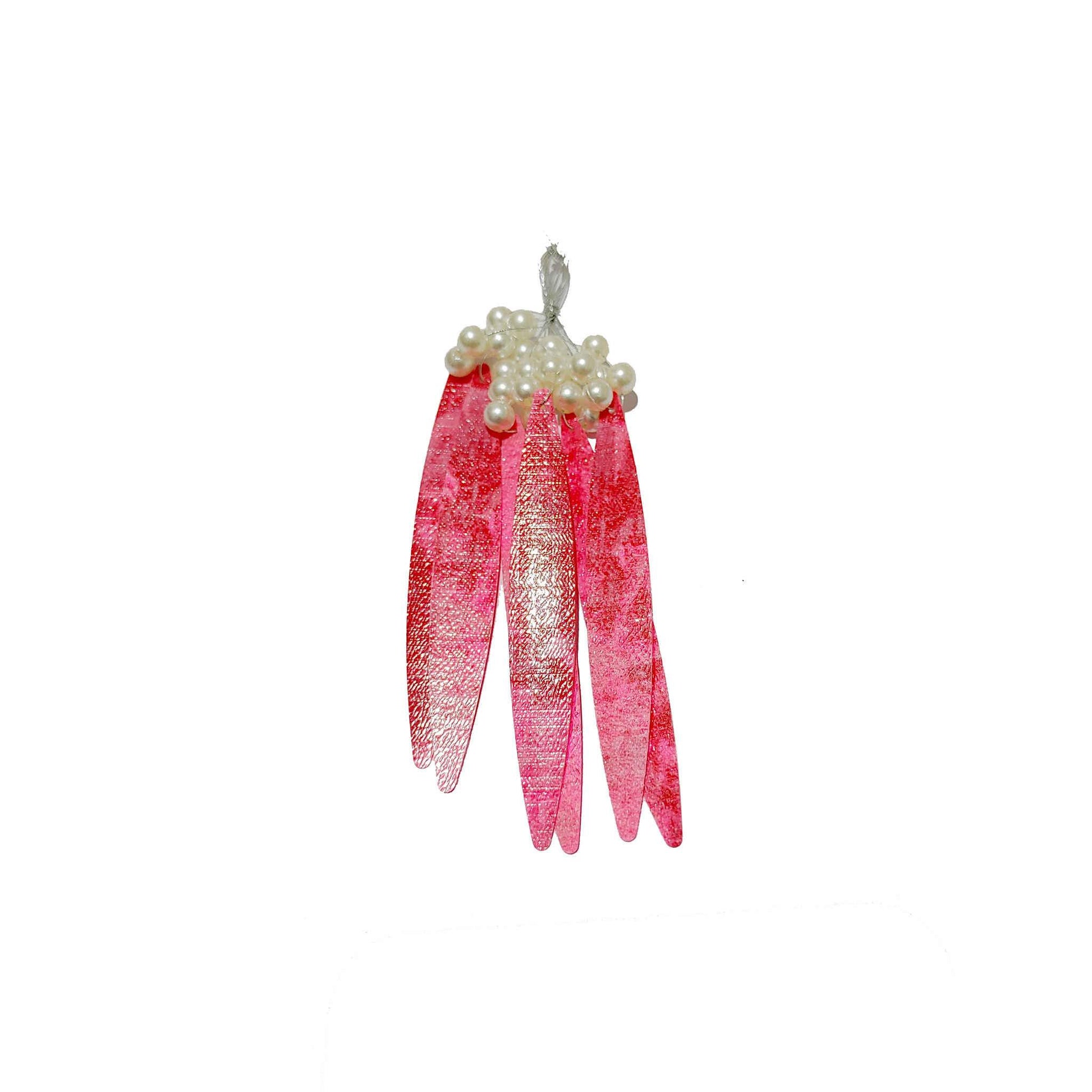 Indian Petals Handmade Beaded Thread with Long Motif Craft, Jewelry Fringe Tassel - Design 878