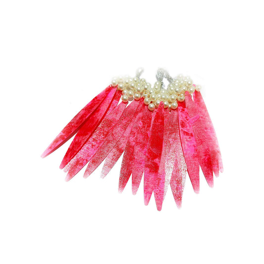 Indian Petals Handmade Beaded Thread with Long Motif Craft, Jewelry Fringe Tassel - Design 878