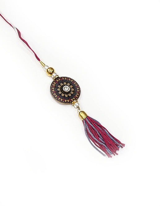 Indian Petals - Traditional Printed MDF Style Threaded Tassel Lumba for your Lovely Bhabhi
