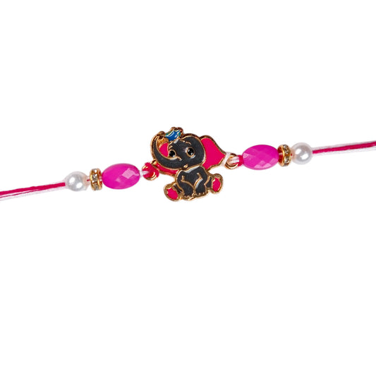 Indian Petals - Metal Elephant Rakhi for your young Brother