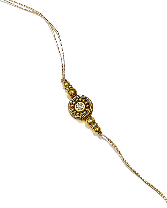 Indian Petals - Traditional Round Beaded Buti Hand Rakhi for your Brother